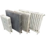 Four miscellaneous tall cast iron radiators - 20in, 30in, 35in & 45in long. (4)