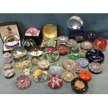 A collection of glass paperweights - Selkirk, art glass, Swedish, Strathearn, Murano,