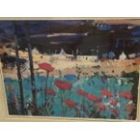 Hamish MacDonald, contemporary lithographic numbered print, landscape titled Loch Edge, Mull, signed