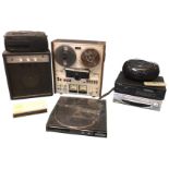 A Sony reel-to-reel tape recorder; and a quantity of other hi-fi gear including a Sony record
