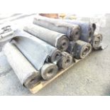 Ten rolls of unused roofing felt. (39in) (10)