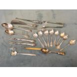 A collection of hallmarked silver - mainly spoons, commemoratives, golf spoons, a set of four