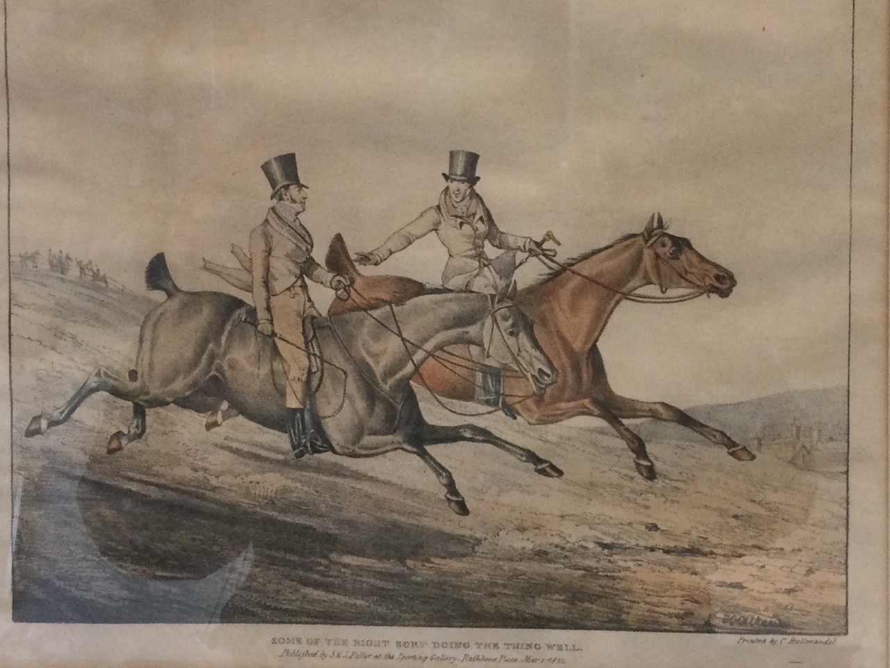 A pair of hunting prints after Alken, each with two riders in the field with titles, taken from - Bild 3 aus 3