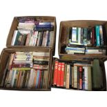 Four boxes of general books - novels, plays, paperbacks, poetry, classics, humour, etc. (123)