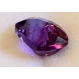 A Lusaka amethyst, the oval shaped cushion cut stone of approx. 1.2 carats - boxed.