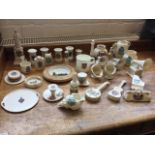 A collection of crested and armorial porcelain - Goss, Arcadian, Florentine, Swan, etc. (33)