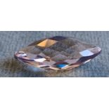 A pink amethyst, the marquise cut loose elliptical stone of approx. 4 carats - boxed.