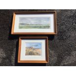 Helen Stuart, limited edition lithographic coloured print, Alnmouth Low Tide, signed & numbered in