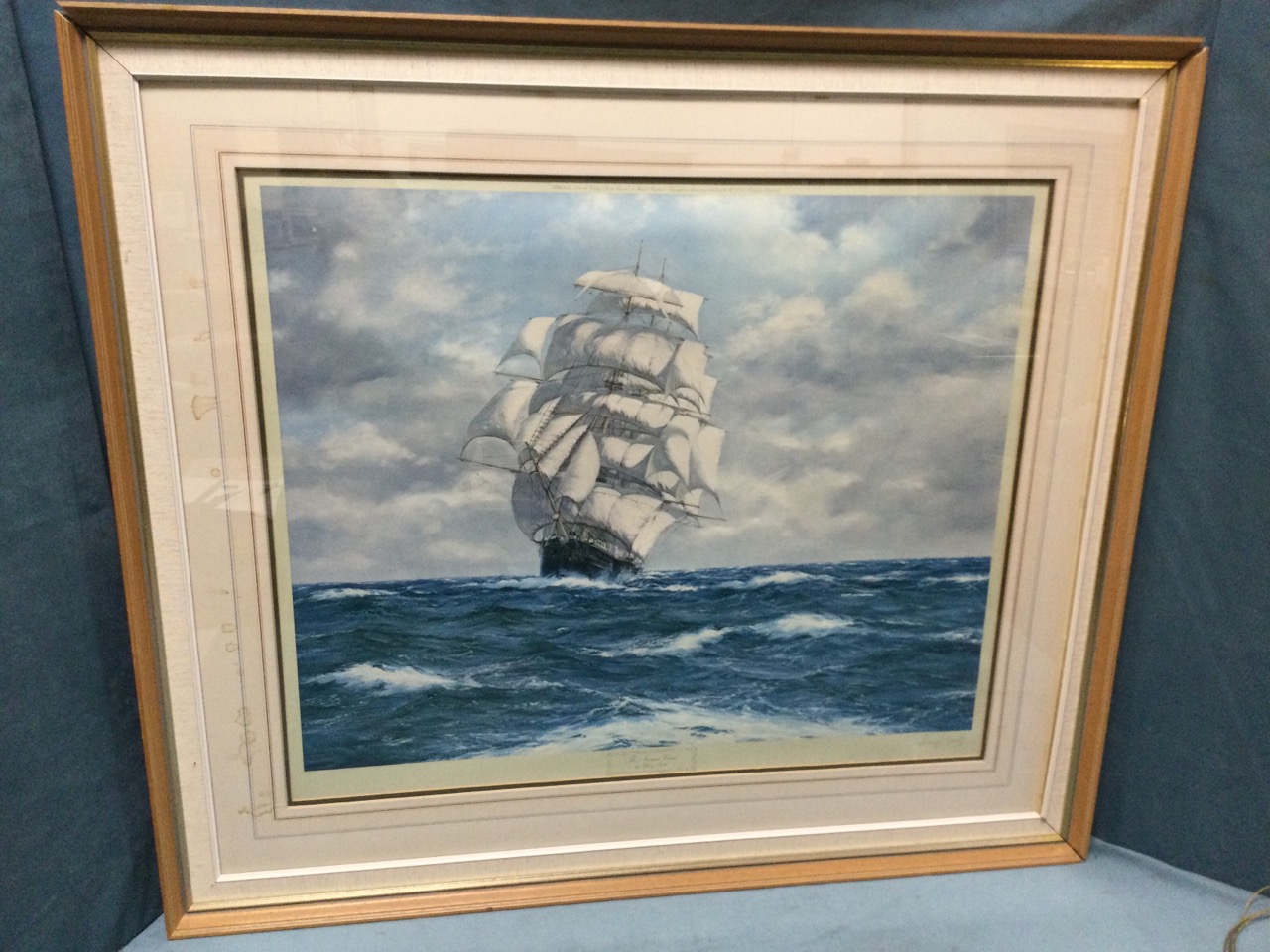 Henry Scott, tall ship in choppy seas titled The Norman Court, published by Venture Prints Ltd - Bild 2 aus 3