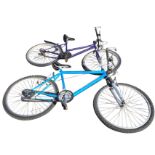 A Raleigh mountain bicycle with bullhorn handlebars - the Stonefly with Shimano gears, sprung forks,