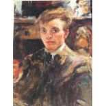 Faibairn?, on board, bust portrait of a young gentleman, signed & dated indistinctly, verso with