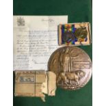A World War I pair and death penny awarded to Pte John Frederick Smith of South Shields -