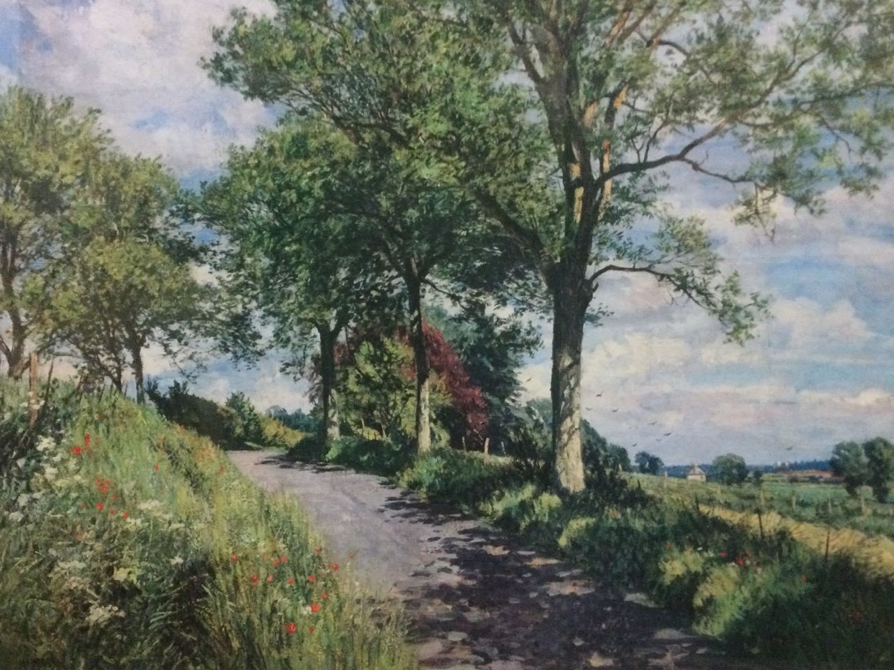 McIntosh Patrick, limited edition lithographic coloured print, landscape with country lane, signed