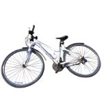 A Liv Giant hybrid mountain bicycle with sprung front forks, 24 Shimano gears, speedometer, soft