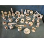 A collection of crested china - Goss, Arcadian, Shelley, Carlton, Willow, etc. (35)