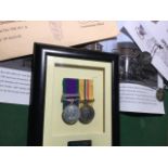 A pair of framed contemporary medals awarded Gnr Nunn (25135471) of the Royal Artillery for