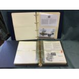 A folder containing ten RAF commemorative coins and first day covers; and a numbered folder