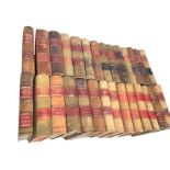 Twenty eight leather bound ledgers, the earliest 1910 and the latest 1950, with Moroccan red leather