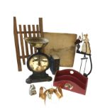 Miscellaneous items including two breadboards/drainers from Beatrix Potters house, a set of