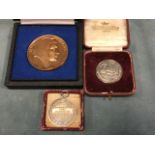A 1936 silver Northumberland pipes medal presented by the duke; a 1923 silver billiards medal; and a