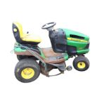 A John Deere ride-on mower, model X120 automatic from the 100 series - A/F.
