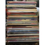 A collection of vinyl LPs from the 70s - Roxy Music, AC/DC, Drifters, Shadows, Elvis, The Monkees,