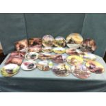 A collection of train decorated plates - various sets. (23)