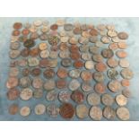 A hoard of miscellaneous "dug up" ancient coins - 109 total.