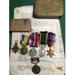 A World War One group awarded to Sgt C Broad (11492) Yorkshire Regiment, later served in Royal