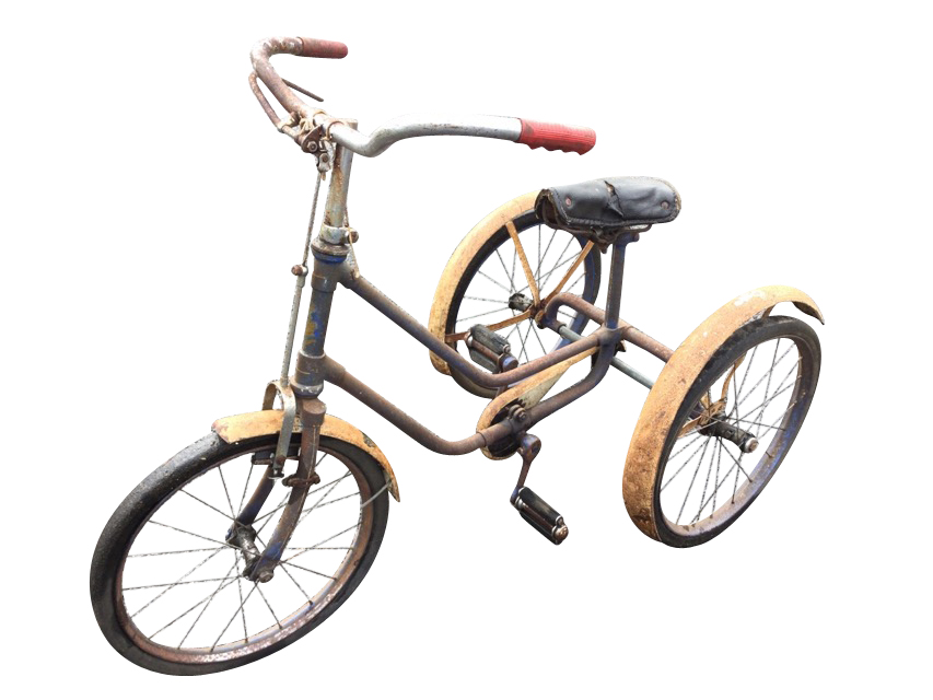 A Vintage childs tricycle by Elswick Cycling Ltd of Barton-on-Humber, with spoked wheels, lever