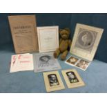 Miscellaneous ephemera including a signed Anna Pavlova photo with various performance programmes,