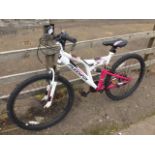 A Muddyfox mountain bike with sprung frame - Recoil 25 with adjustable soft seat, Shimano