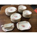 An extensive Spode Copelands floral twelve-piece dinner service - dinner plates, side plates,