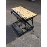 Black and Decker workmate plus foldable workbench.