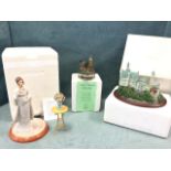 A boxed Lenox Castle model - Neuschwanstein; a boxed limited edition figurine & table - Jane