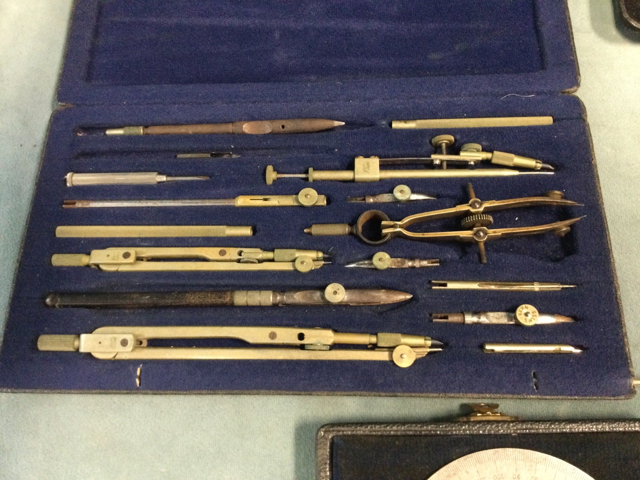 Four cased American drawing/measuring instruments by Brown & Sharpe; two cased sets of geometry - Image 2 of 3