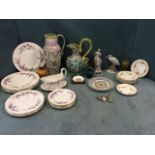 Miscellaneous ceramics including a Wedgwood part dinner set in the Devon Sprays pattern, an