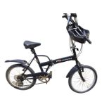 A Pelikan mobility folding bicycle, with Shimano Revoshift gears, chain guard, stand, soft gel seat,