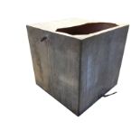 A large square plain 3ft galvanised tank. (36in x 36in x 36in)