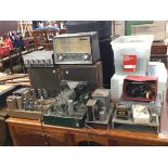 Miscellaneous electrical gear including a Leak amplifier & tuner, a pair of Alai wall speakers, a