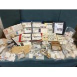 A stamp collection contained in seven albums, plus bags & boxes of loose stamps, first day covers,