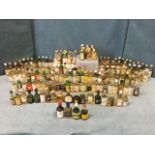 A collection of whisky miniatures, with 161 unopened sealed bottles, and 10 with reduced content,