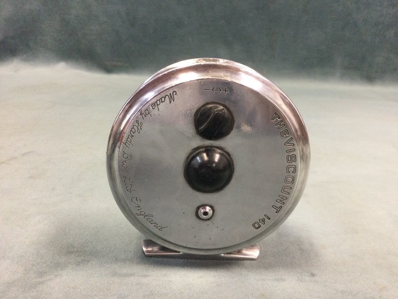 A Hardy Viscount 140 trout fly reel, the polished 3.5in drum fitted with a fly line. - Image 3 of 3