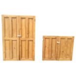 A pair of Victorian 2ft four-panel doors with mouldings and closing rebate - 48in span; and a