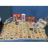 A collection of boxed toy vehicles including Days Gone sets, vans, lorries, Stephen Price