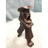 A nineteenth century carved hardwood nutcracker in the form of a standing Dutch style gentleman with