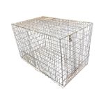 A large rectangular cage with hinged door. (25in x 41.25in x 27in)