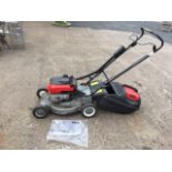 A Victa rotary garden mower with grassbox, complete with owners manual/operating instructions. (A/