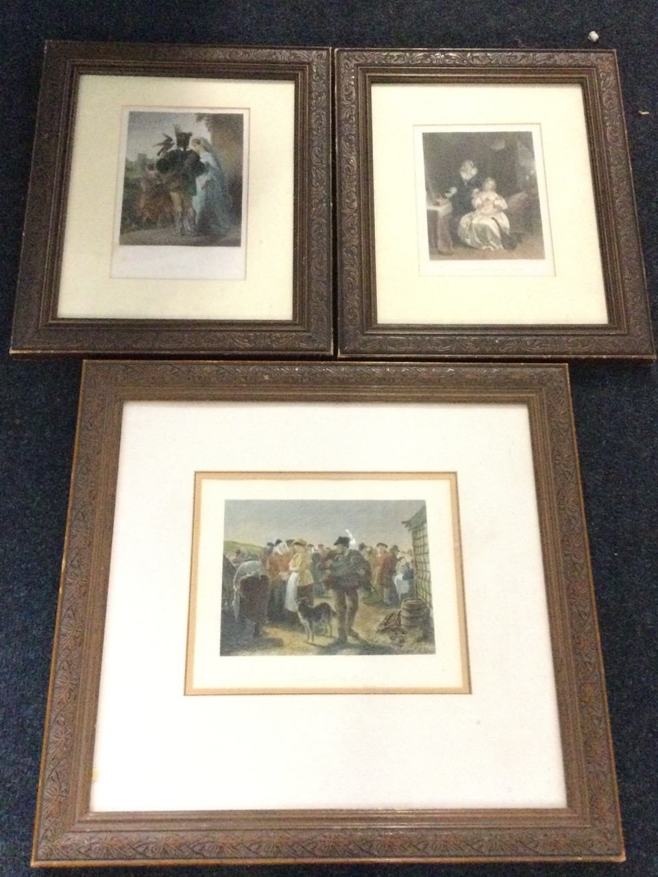 A pair of nineteenth century handcoloured steel engravings titled The Secret Discovered and Hawking,