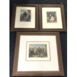 A pair of nineteenth century handcoloured steel engravings titled The Secret Discovered and Hawking,